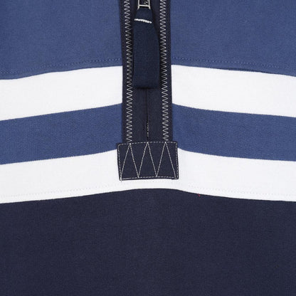 Denim - Side - Lazy Jacks Mens Striped Sweatshirt