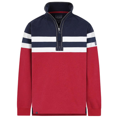Rouge - Back - Lazy Jacks Mens Striped Sweatshirt