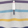Grey Marl - Lifestyle - Lazy Jacks Childrens-Kids Striped Quarter Zip Sweatshirt
