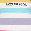 Bright Pastel - Lifestyle - Lazy Jacks Childrens-Kids Striped Quarter Zip Sweatshirt