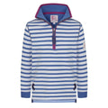 Sapphire - Front - Lazy Jacks Childrens-Kids Striped Quarter Zip Sweatshirt