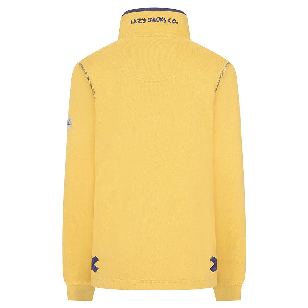 Heather - Back - Lazy Jacks Womens-Ladies Button Neck Sweatshirt