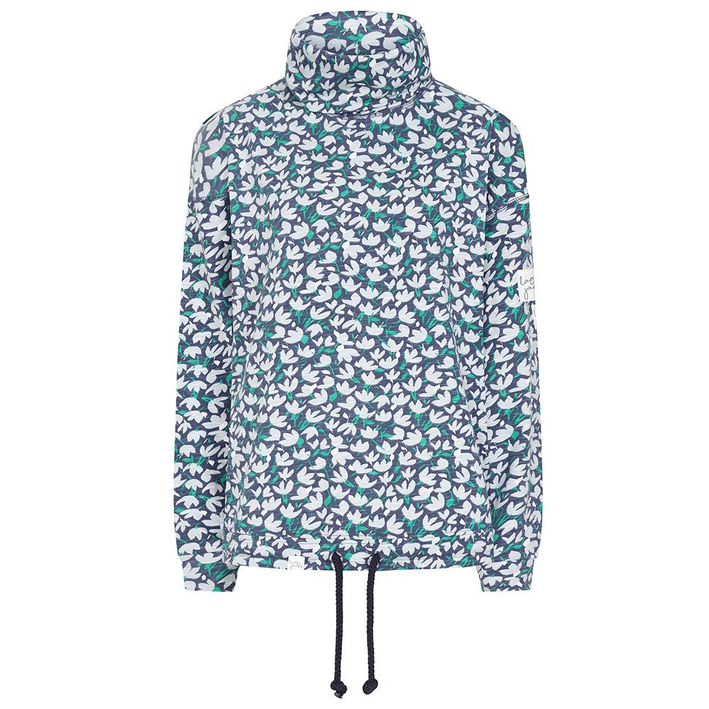 Emerald - Back - Lazy Jacks Womens-Ladies Printed Polo Neck Sweatshirt