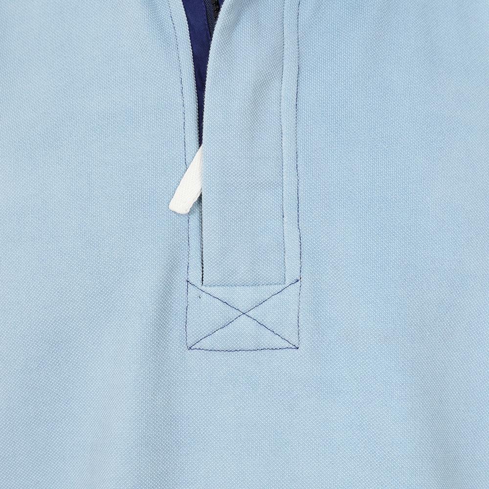 Sky - Side - Lazy Jacks Mens Pique Quarter Zip Sweatshirt