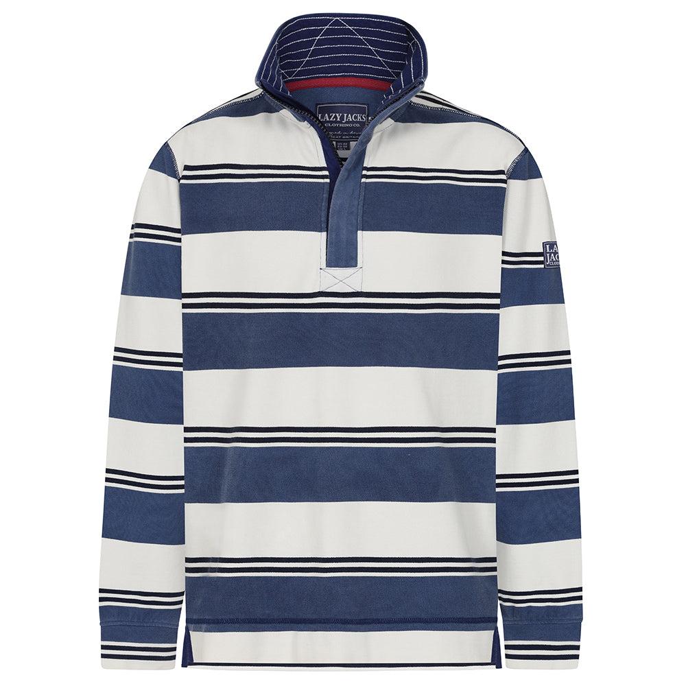 Denim - Back - Lazy Jacks Mens Pique Sweatshirt