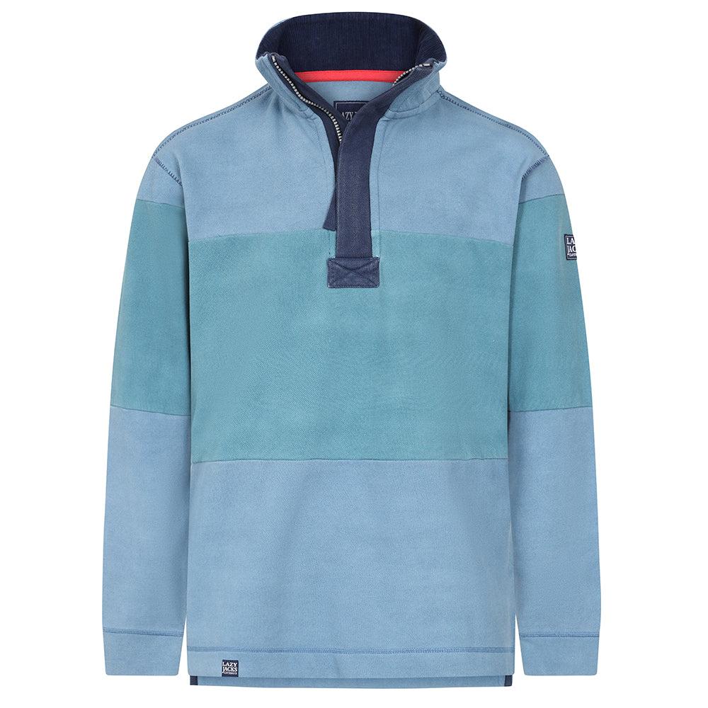 Peacock - Front - Lazy Jacks Mens Pique Sweatshirt
