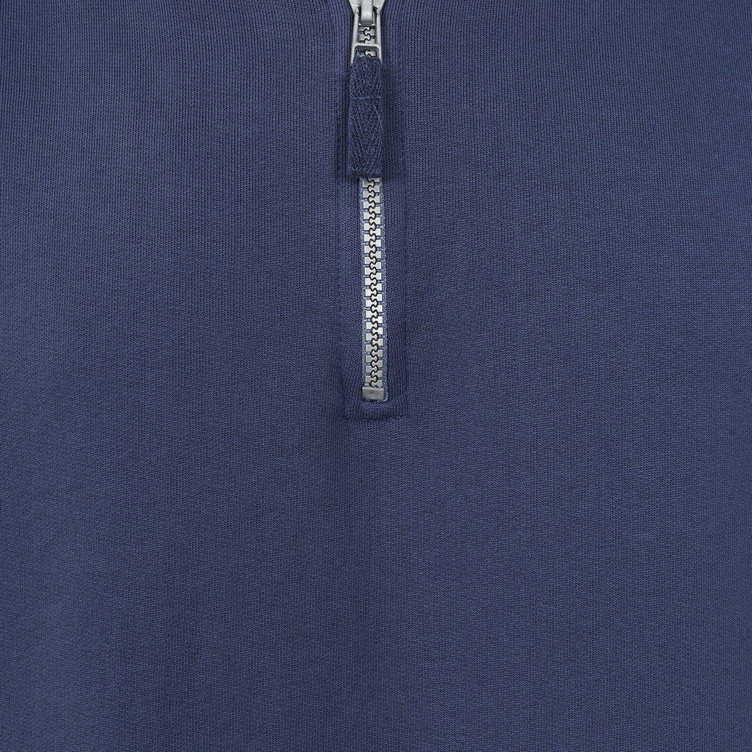 Denim - Side - Lazy Jacks Mens Quarter Zip Sweatshirt