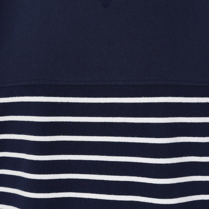 Marine - Back - Lazy Jacks Womens-Ladies Striped Sweatshirt
