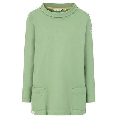 Grass Green - Front - Lazy Jacks Womens-Ladies Logo Roll Neck Sweatshirt