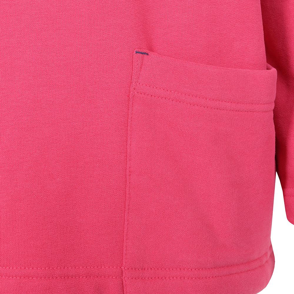 Cherry - Side - Lazy Jacks Womens-Ladies Logo Roll Neck Sweatshirt