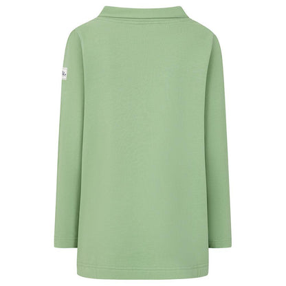 Grass Green - Side - Lazy Jacks Womens-Ladies Logo Roll Neck Sweatshirt