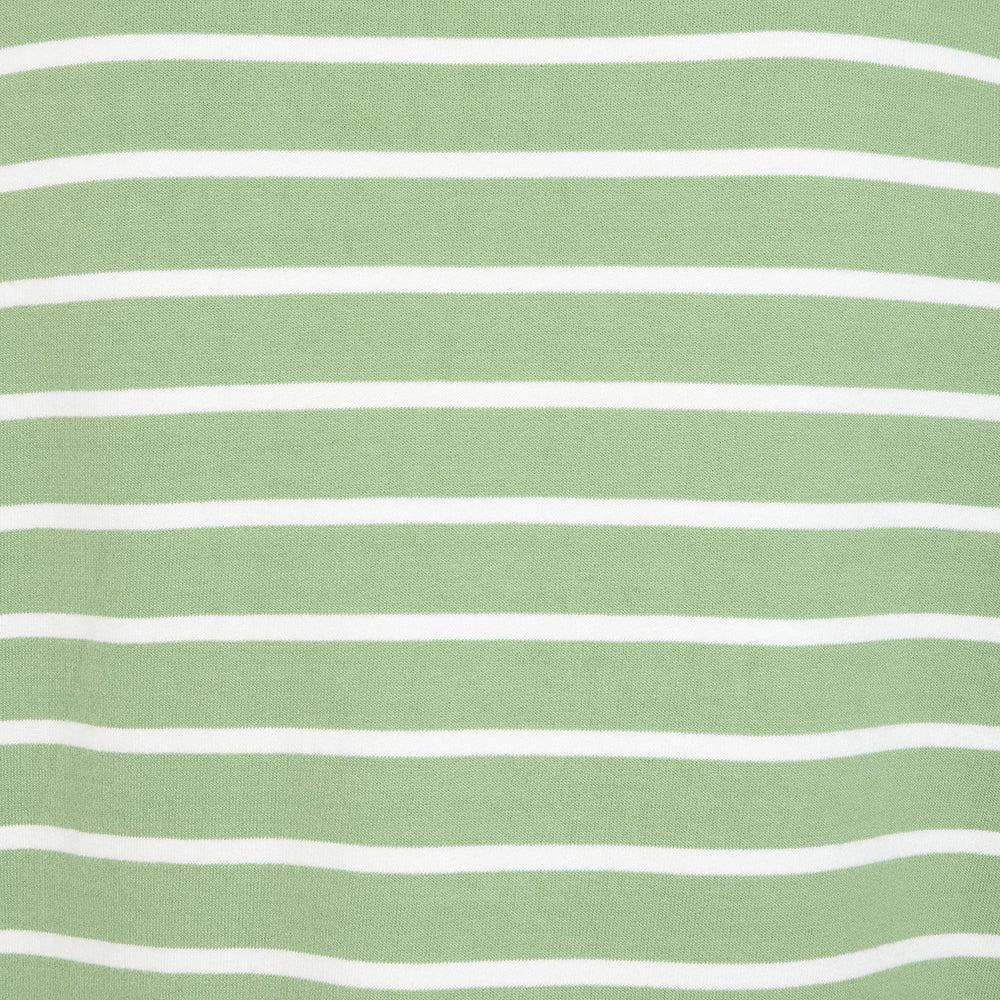 Grass Green - Lifestyle - Lazy Jacks Womens-Ladies Striped Roll Neck Sweatshirt