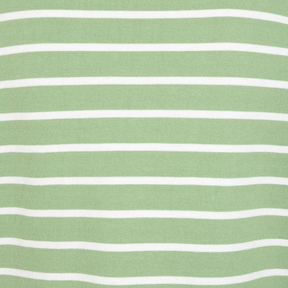 Grass Green - Lifestyle - Lazy Jacks Womens-Ladies Striped Roll Neck Sweatshirt