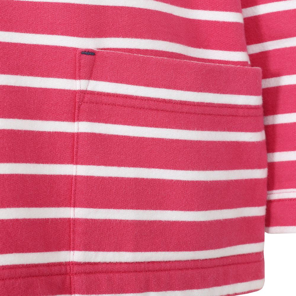 Cherry - Lifestyle - Lazy Jacks Womens-Ladies Striped Roll Neck Sweatshirt
