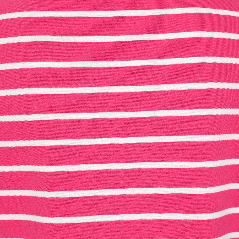 Lipstick Pink - Lifestyle - Lazy Jacks Womens-Ladies Striped Roll Neck Sweatshirt