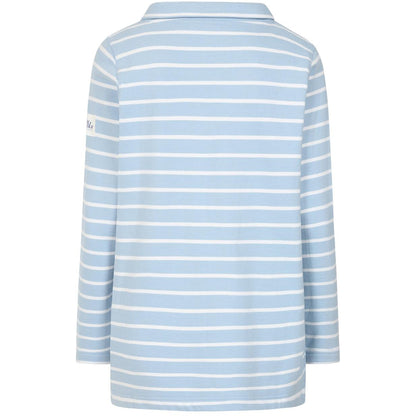 Sky - Side - Lazy Jacks Womens-Ladies Striped Roll Neck Sweatshirt