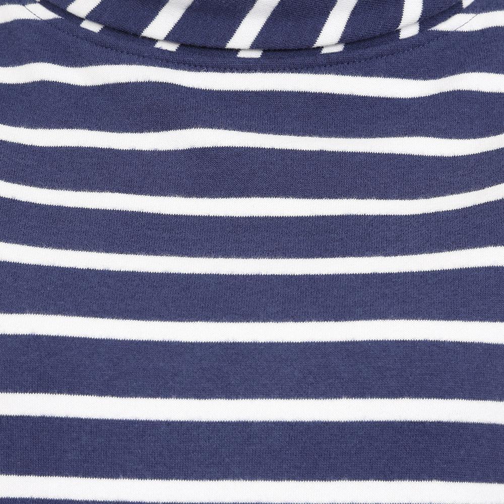 Twilight - Side - Lazy Jacks Womens-Ladies Striped Roll Neck Sweatshirt