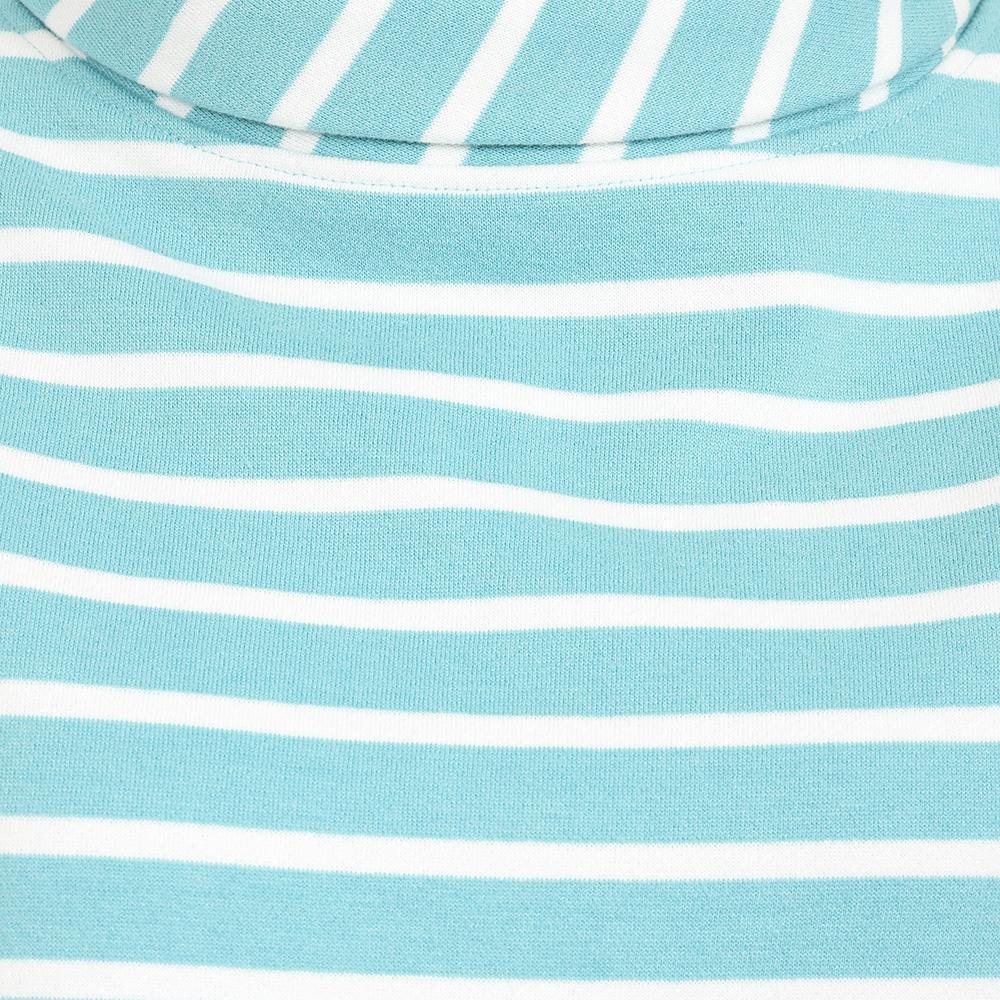 Ocean - Side - Lazy Jacks Womens-Ladies Striped Roll Neck Sweatshirt