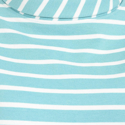 Ocean - Side - Lazy Jacks Womens-Ladies Striped Roll Neck Sweatshirt