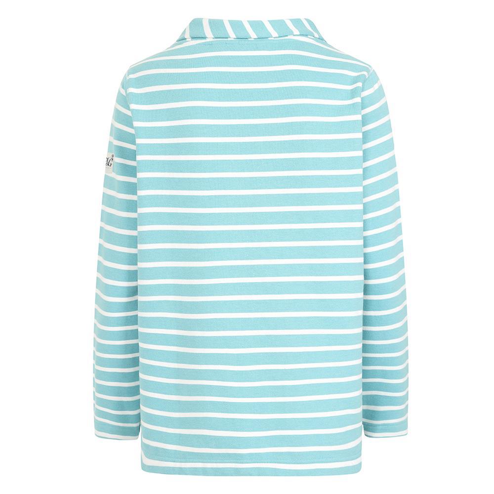 Ocean - Pack Shot - Lazy Jacks Womens-Ladies Striped Roll Neck Sweatshirt