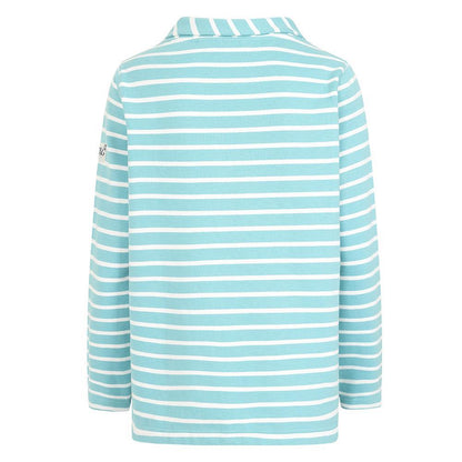 Ocean - Pack Shot - Lazy Jacks Womens-Ladies Striped Roll Neck Sweatshirt