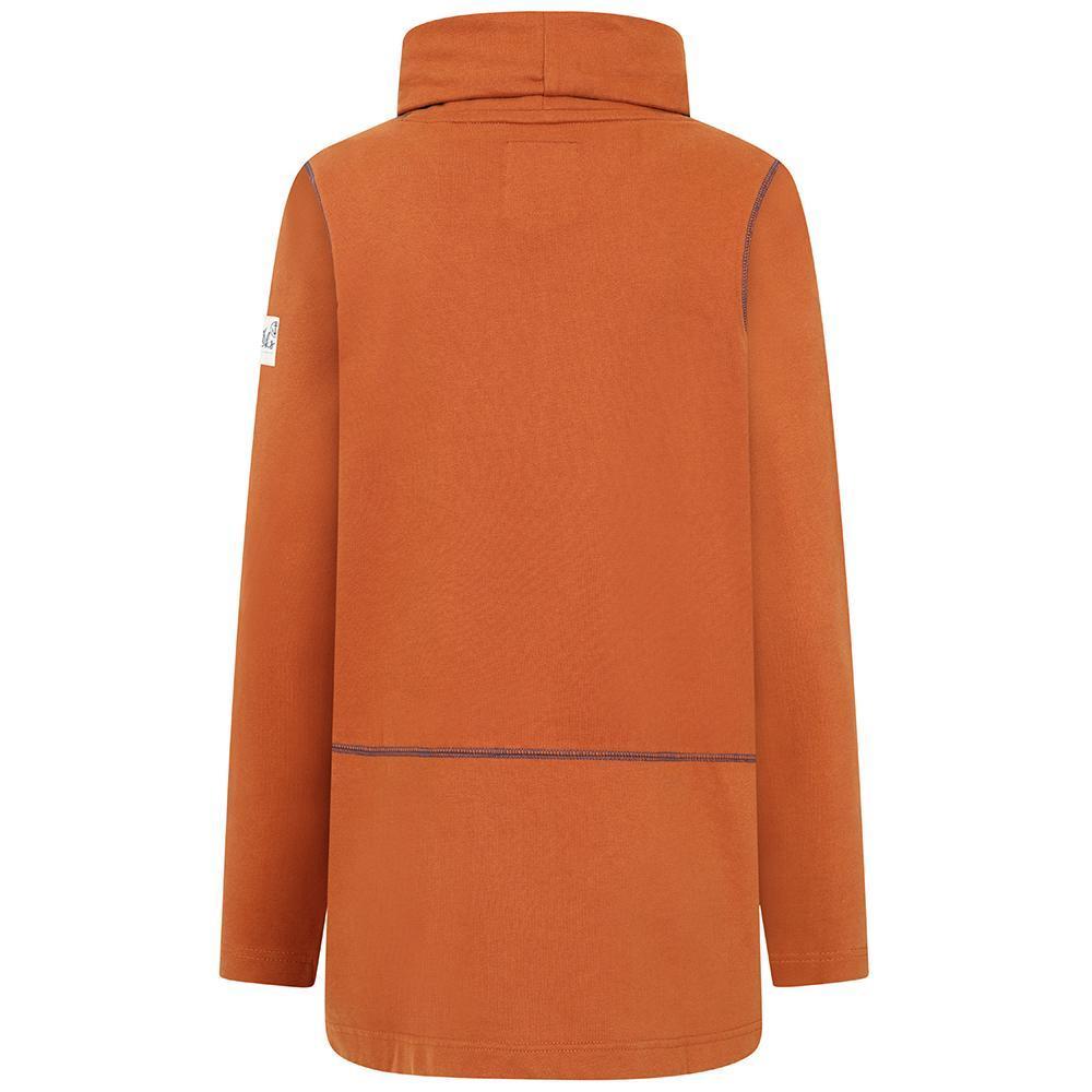 Rust - Side - Lazy Jacks Womens-Ladies High-Neck Sweatshirt