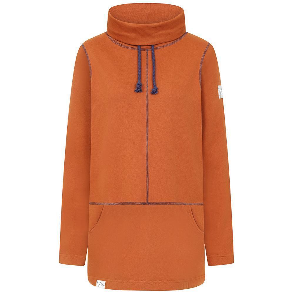 Rust - Pack Shot - Lazy Jacks Womens-Ladies High-Neck Sweatshirt