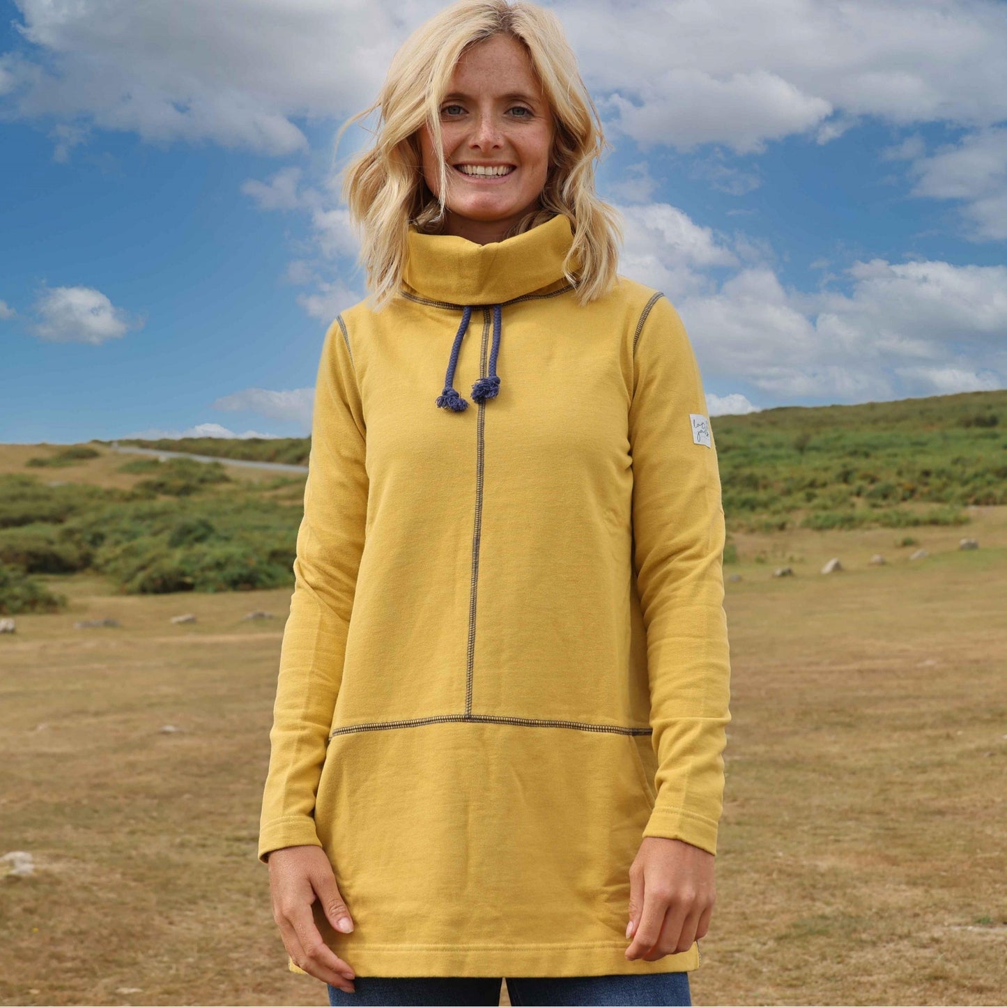 Heather - Back - Lazy Jacks Womens-Ladies High-Neck Sweatshirt
