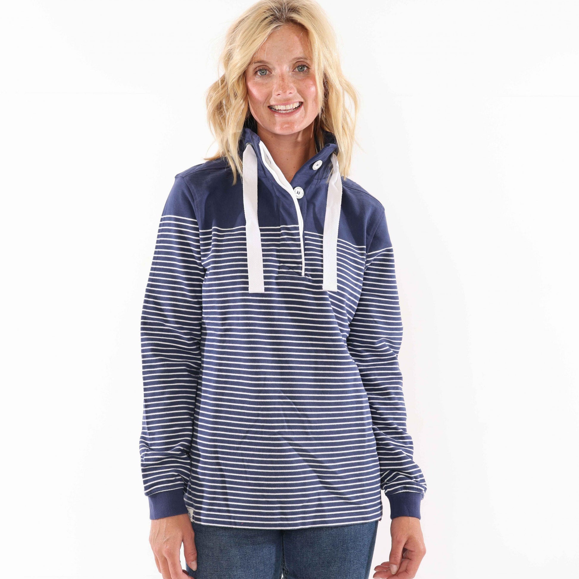 Twilight - Front - Lazy Jacks Womens-Ladies Button Neck Sweatshirt