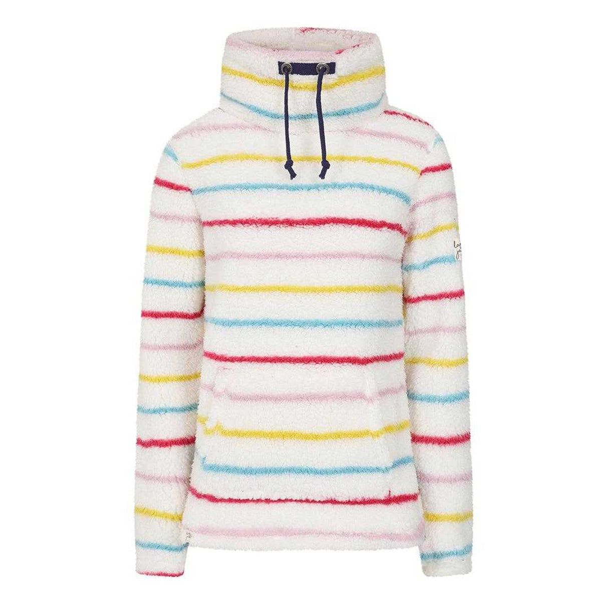 Winter Brights - Front - Lazy Jacks Womens-Ladies Striped Pique Sweatshirt