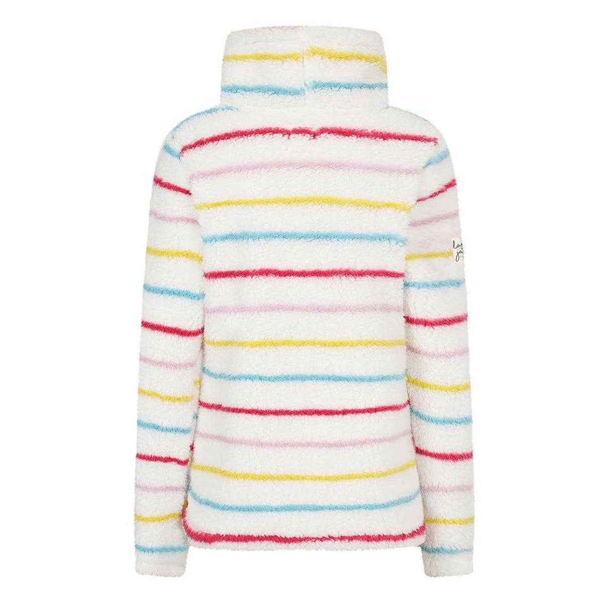 Winter Brights - Back - Lazy Jacks Womens-Ladies Striped Pique Sweatshirt