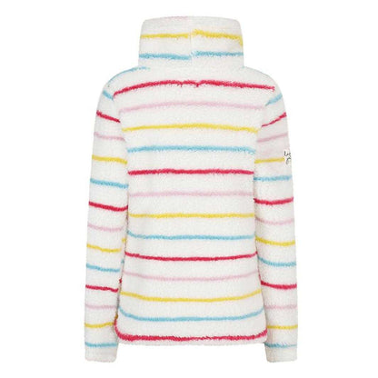Winter Brights - Back - Lazy Jacks Womens-Ladies Striped Pique Sweatshirt