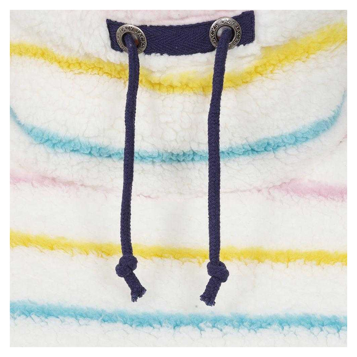 Winter Brights - Side - Lazy Jacks Womens-Ladies Striped Pique Sweatshirt