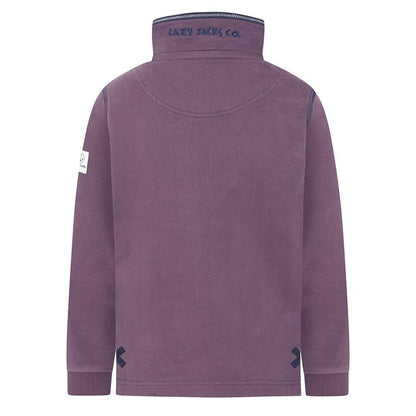 Grape - Back - Lazy Jacks Boys Quarter Zip Sweatshirt