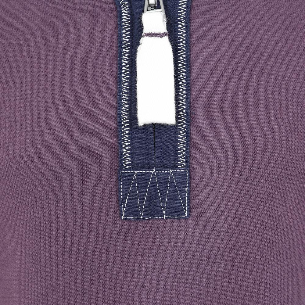 Grape - Side - Lazy Jacks Boys Quarter Zip Sweatshirt