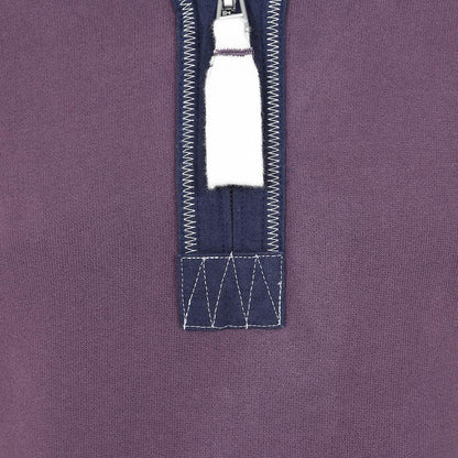 Grape - Side - Lazy Jacks Boys Quarter Zip Sweatshirt