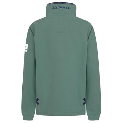 Khaki Green - Back - Lazy Jacks Boys Quarter Zip Sweatshirt