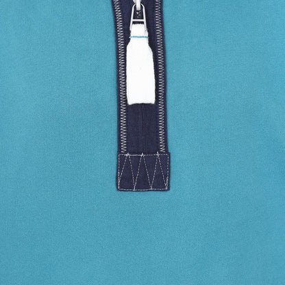 Teal - Back - Lazy Jacks Boys Quarter Zip Sweatshirt