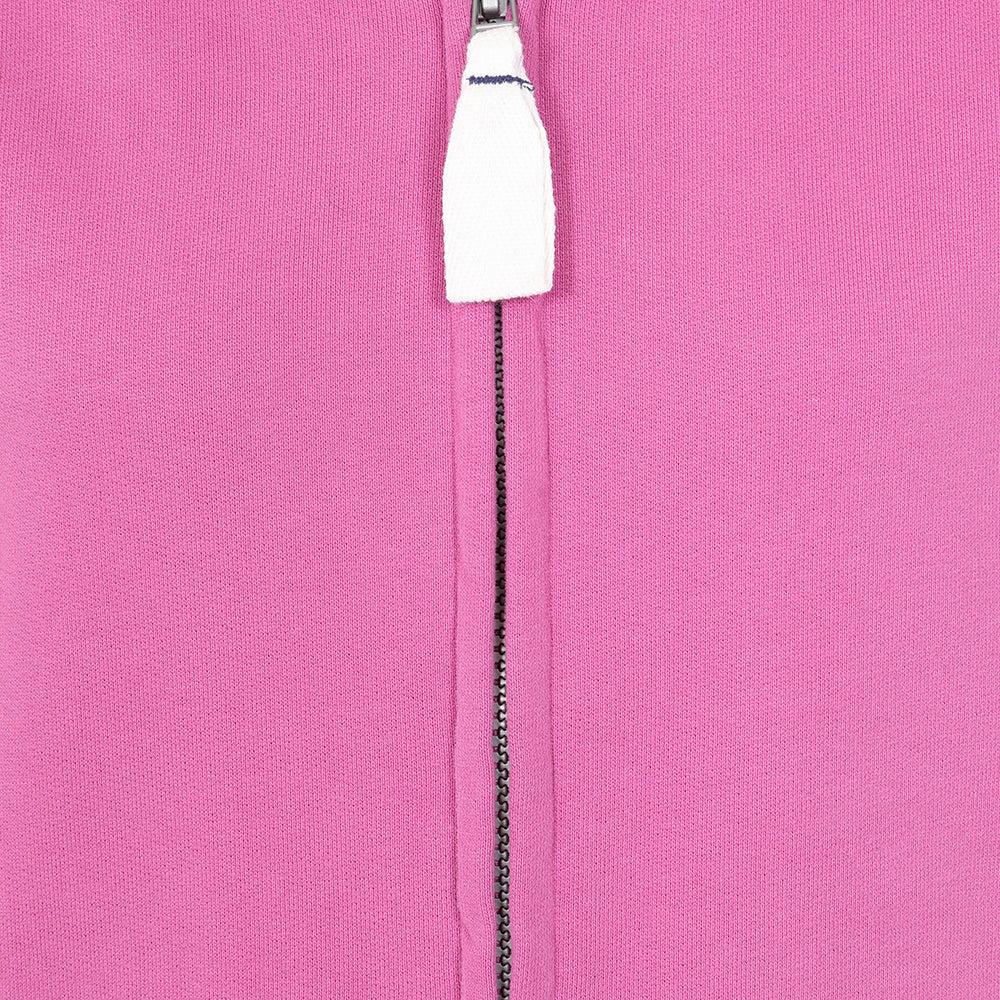 Pink - Side - Lazy Jacks Womens-Ladies Logo Full Zip Sweatshirt