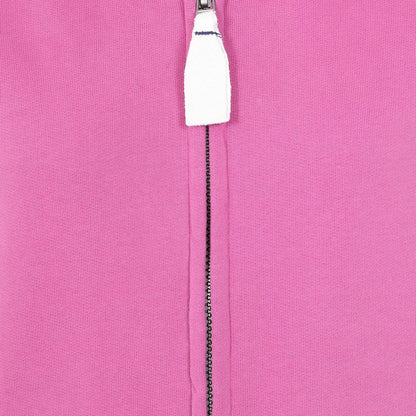 Pink - Side - Lazy Jacks Womens-Ladies Logo Full Zip Sweatshirt