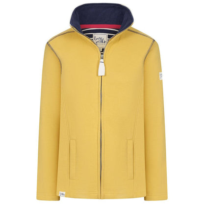 Lemon - Front - Lazy Jacks Womens-Ladies Logo Full Zip Sweatshirt