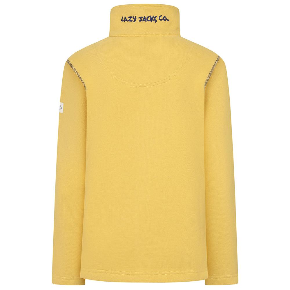 Lemon - Back - Lazy Jacks Womens-Ladies Logo Full Zip Sweatshirt