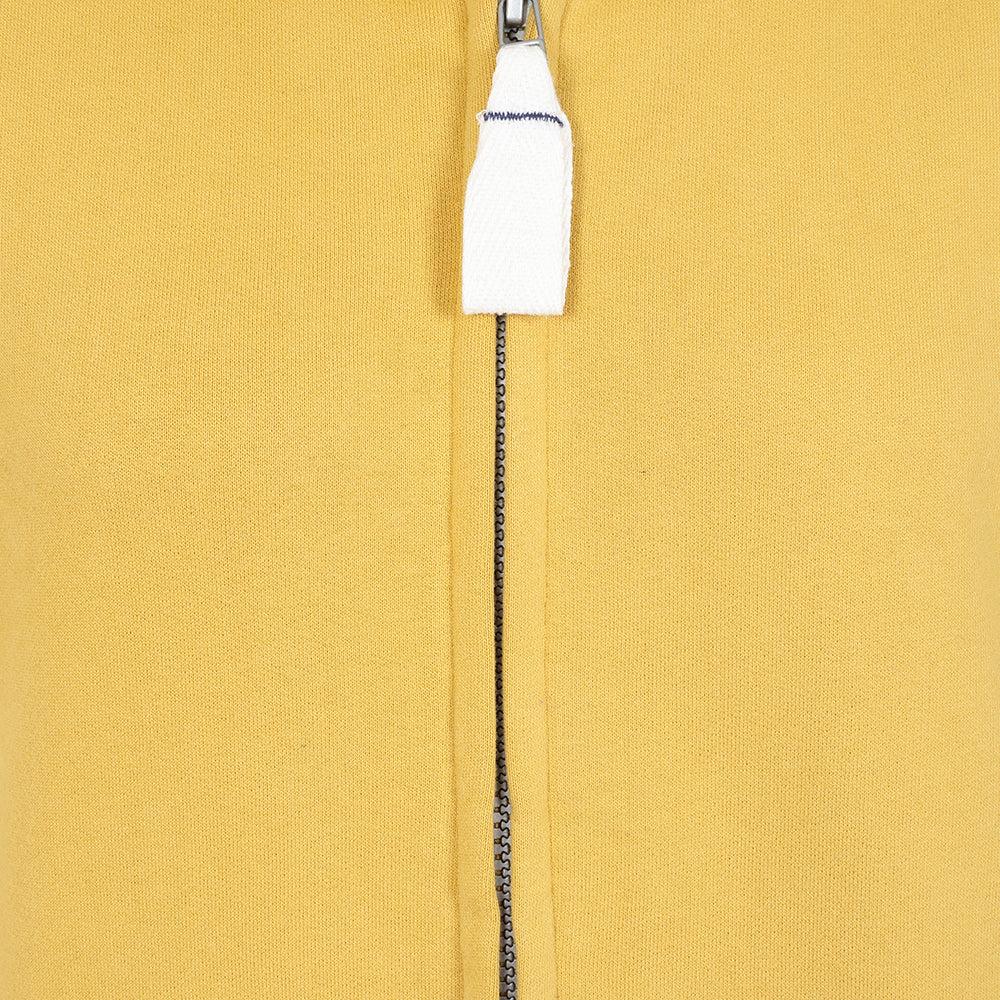 Yellow - Side - Lazy Jacks Womens-Ladies Logo Full Zip Sweatshirt