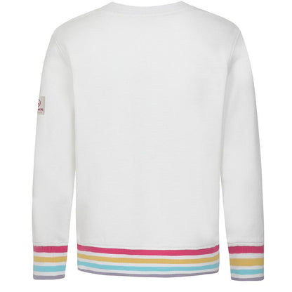 White - Back - Lazy Jacks Girls Rainbow Sweatshirt
