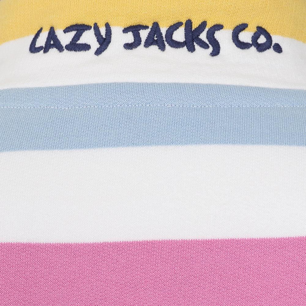 Multicoloured - Lifestyle - Lazy Jacks Womens-Ladies Button Neck Sweatshirt