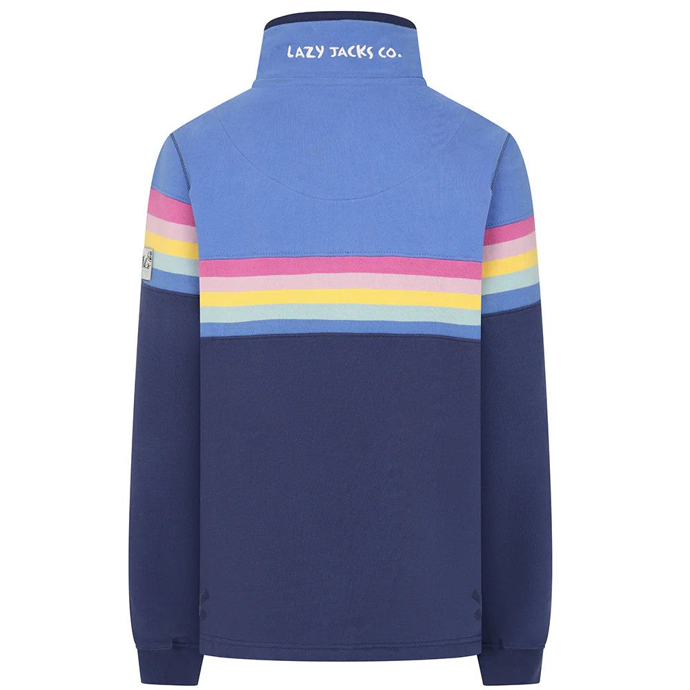 Twilight - Back - Lazy Jacks Womens-Ladies Button Neck Sweatshirt