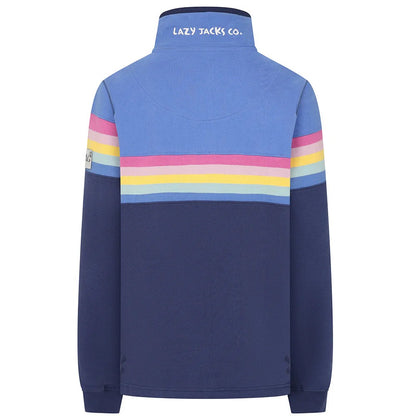 Twilight - Back - Lazy Jacks Womens-Ladies Button Neck Sweatshirt