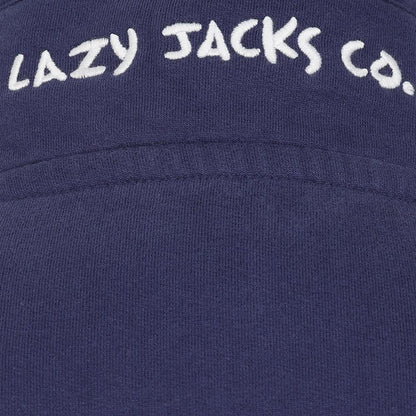 White - Lifestyle - Lazy Jacks Womens-Ladies Button Neck Sweatshirt