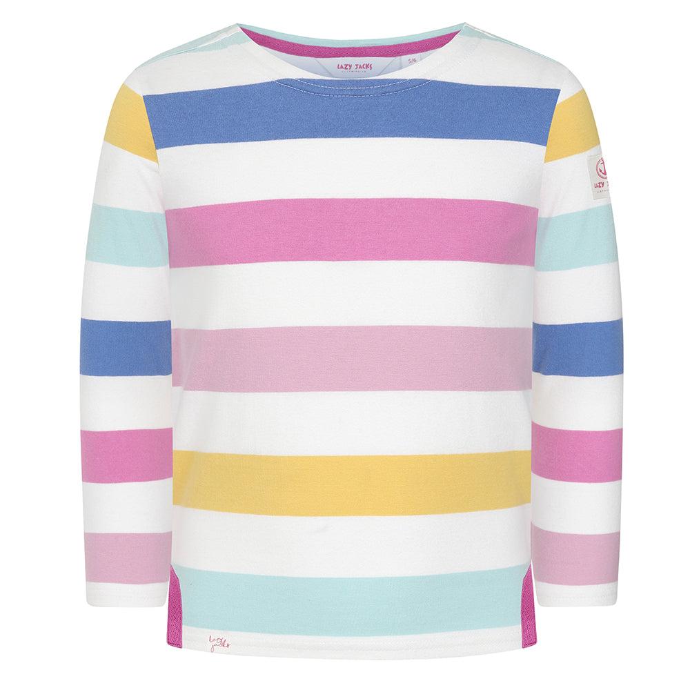 Pastel - Front - Lazy Jacks Girls Long-Sleeved T-Shirt