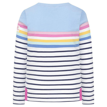 Sky-Multicoloured-Multicoloured - Side - Lazy Jacks Girls Long-Sleeved T-Shirt